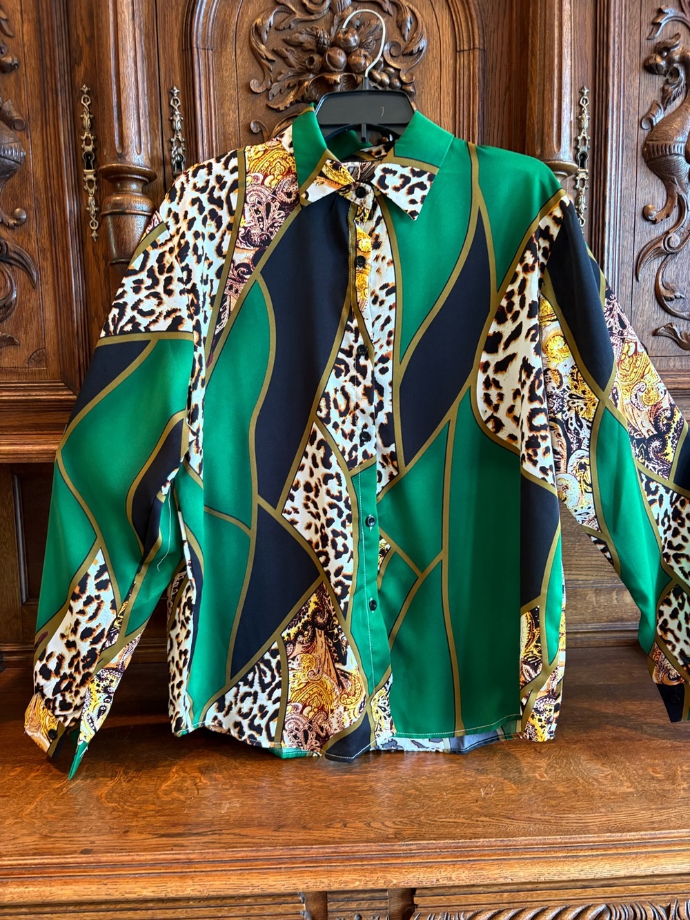 Animal Print Statement Blouse